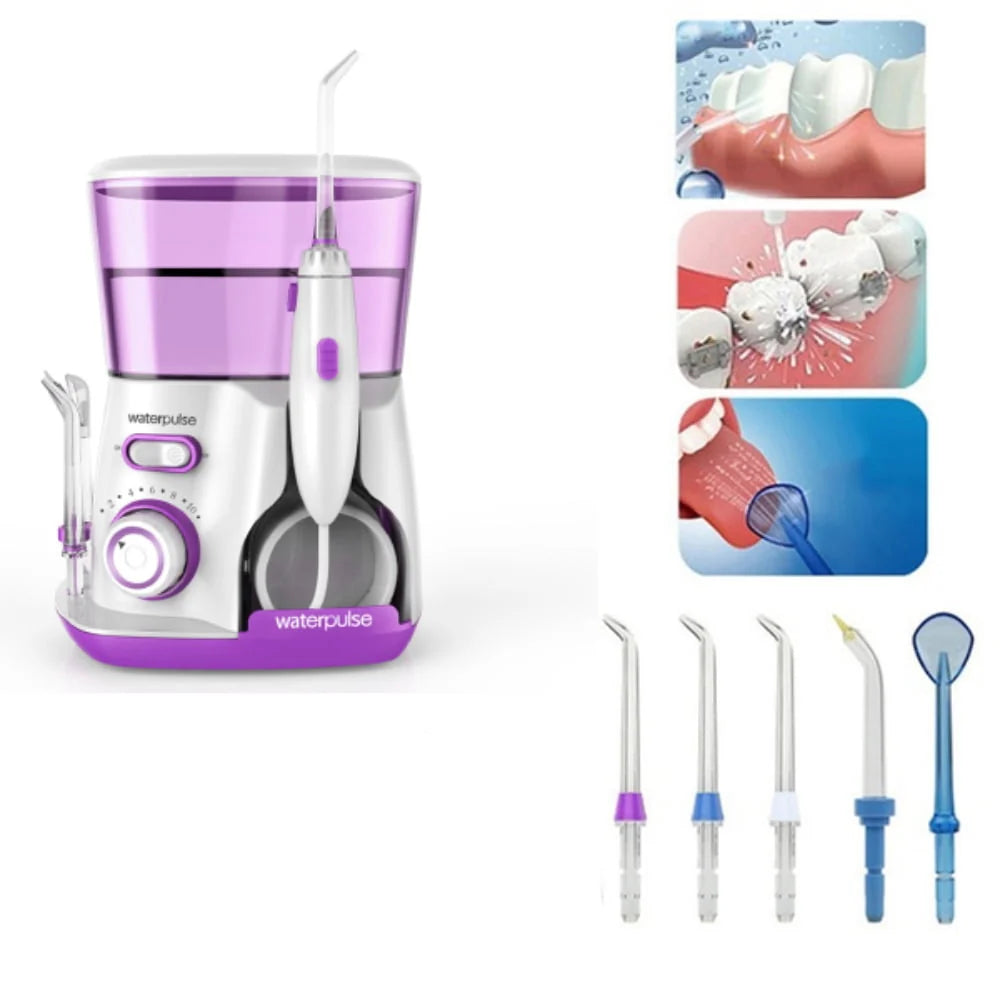 800ml Electric Dental Water Flosser Oral Irrigator with 5 Tips L26396