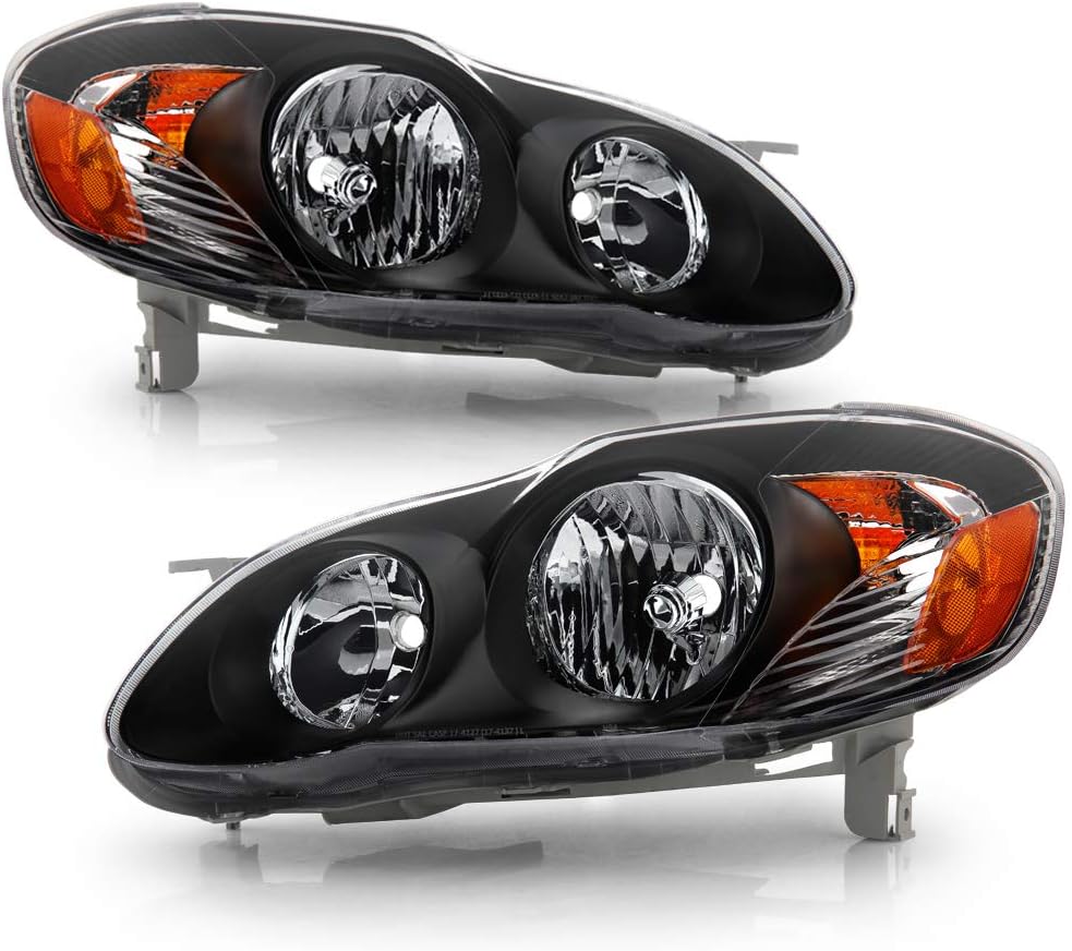 Black Replacement Headlights Driver + Passenger Side A928