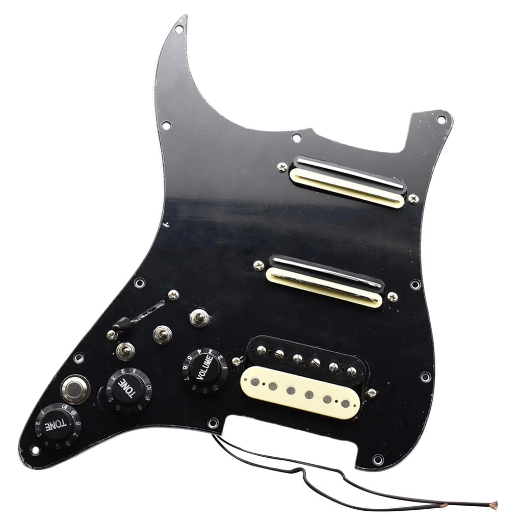 Black Loaded Pickguard for Electric Guitar V976