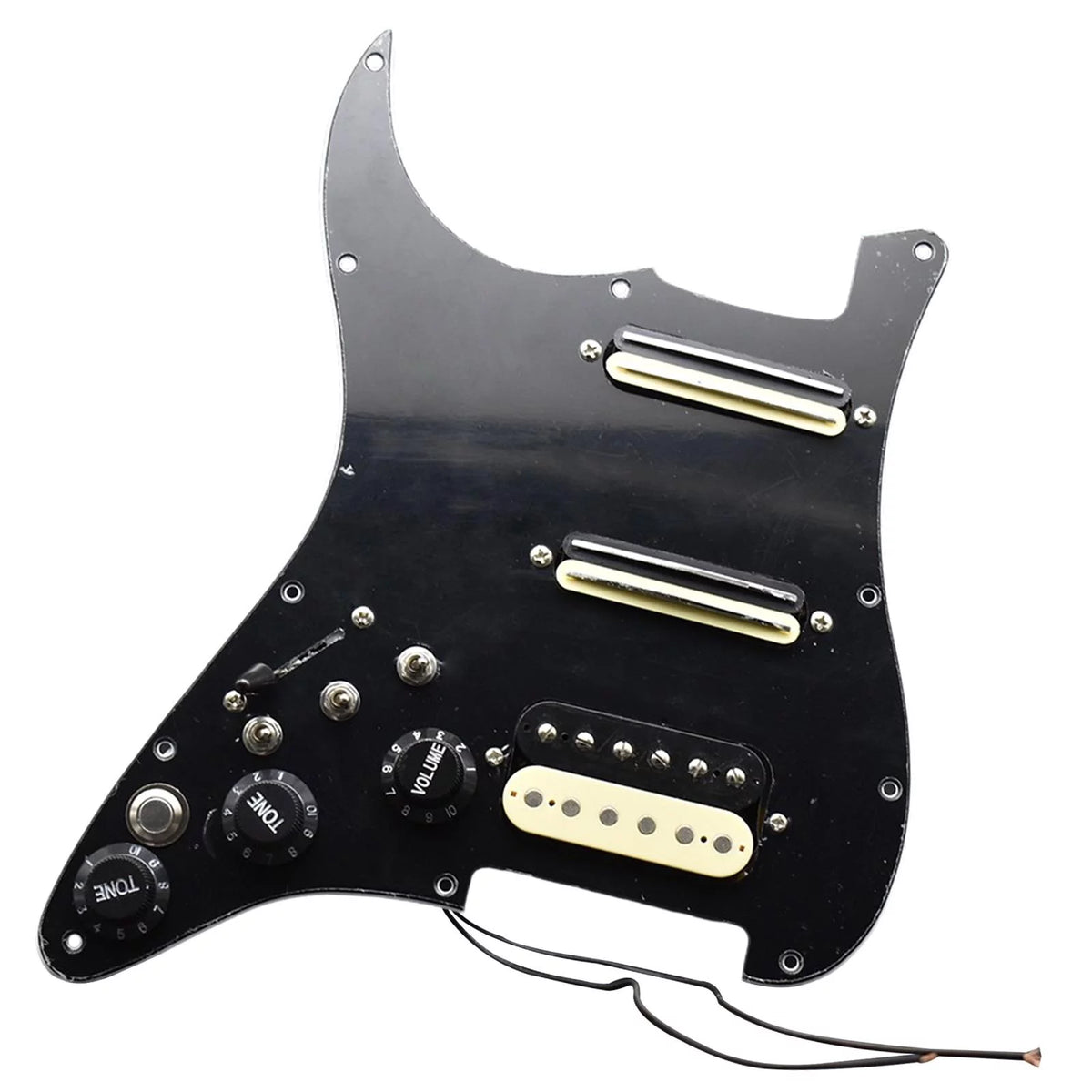 Black Loaded Pickguard for Electric Guitar V976