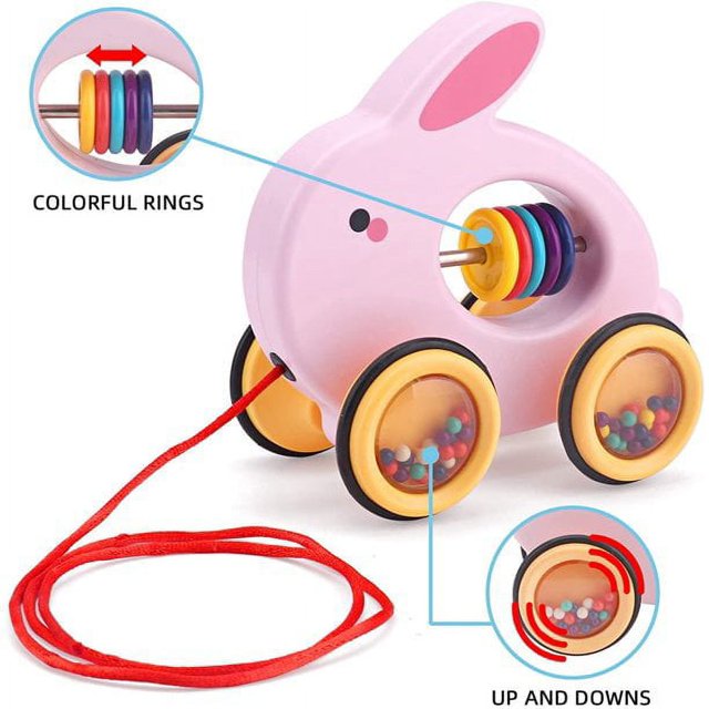 Pull Along Rolling Animal Toy (Rabbit) V81485