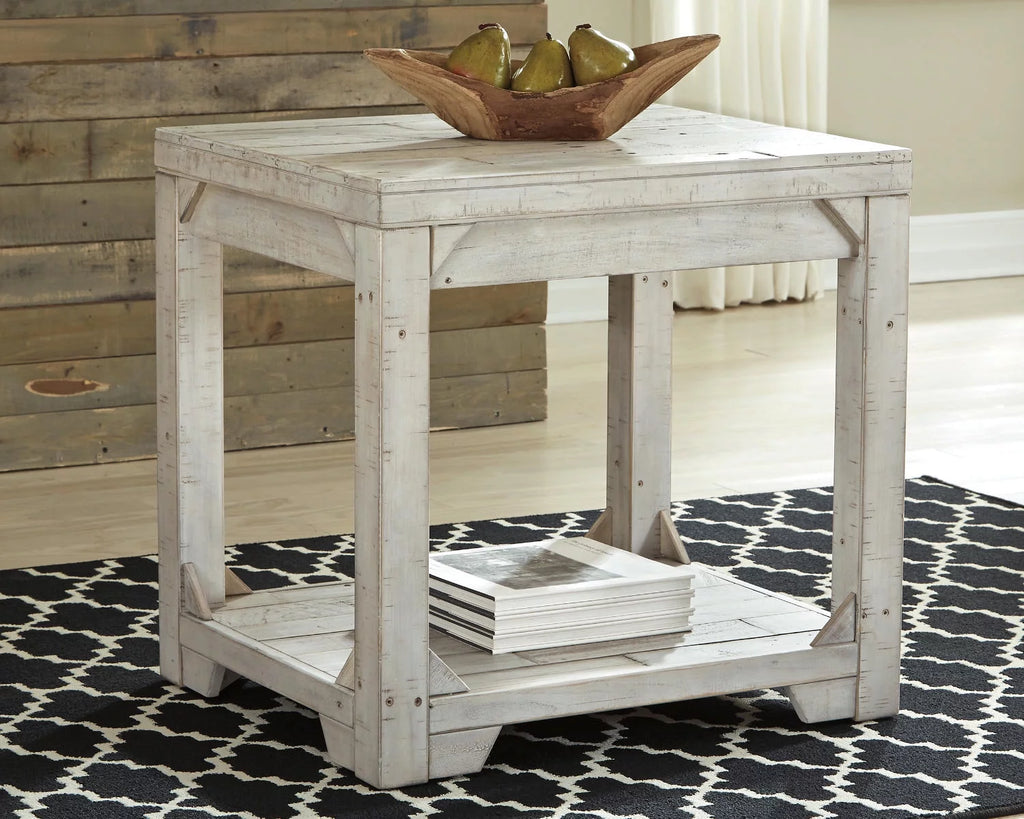 Whitewash End Table F67866