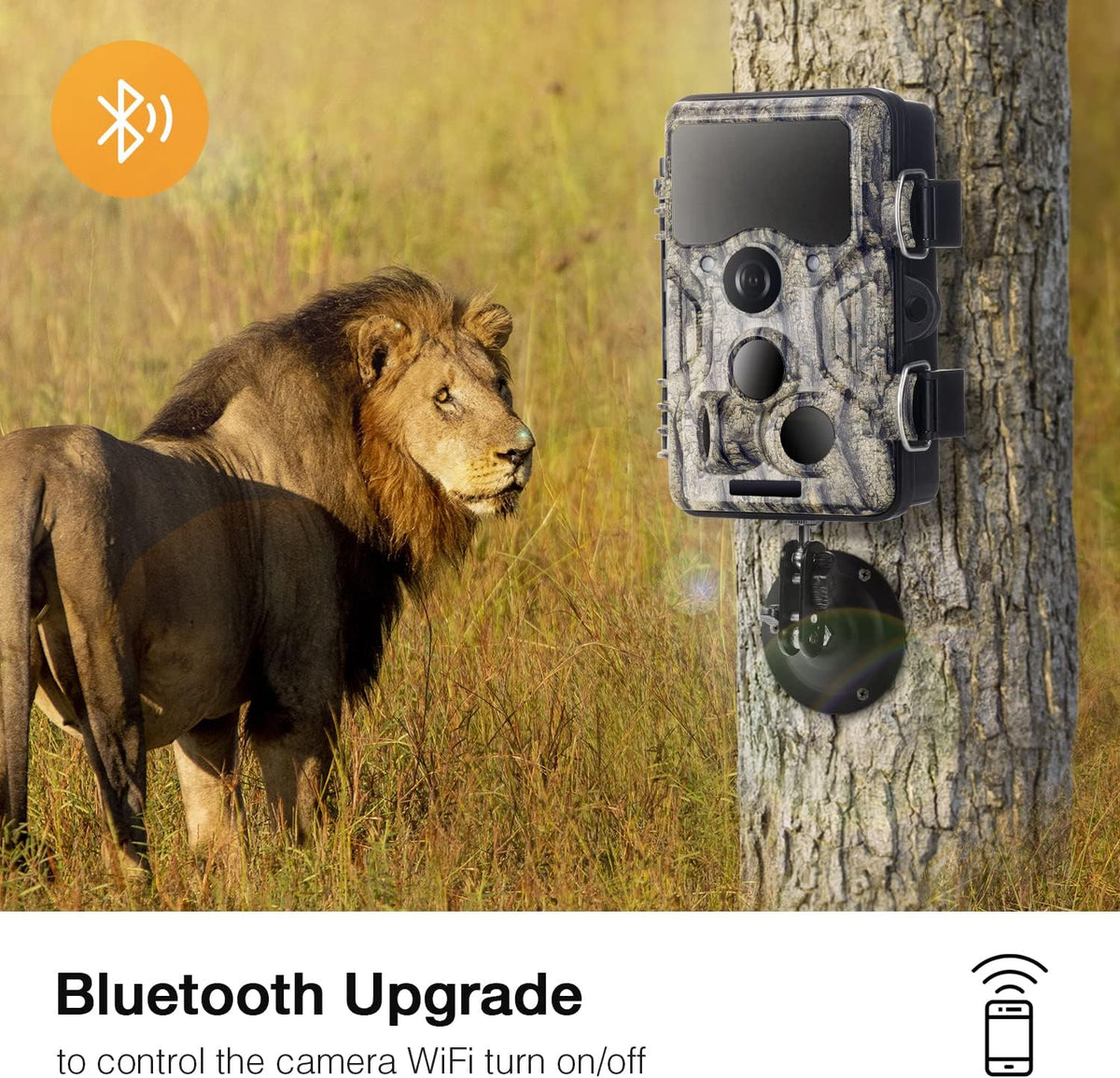 20MP 1296P WiFi Bluetooth Trail Camera with 940nm No Glow IR Night Vision Waterproof V69517
