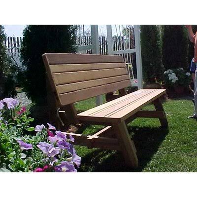Convertible Garden Bench Cedar Stain U860234