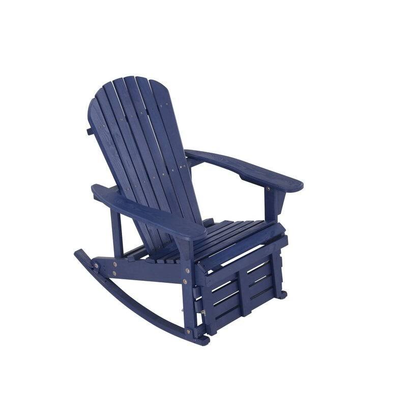 White 3 Piece Patio Adirondack Rocker Set Y134