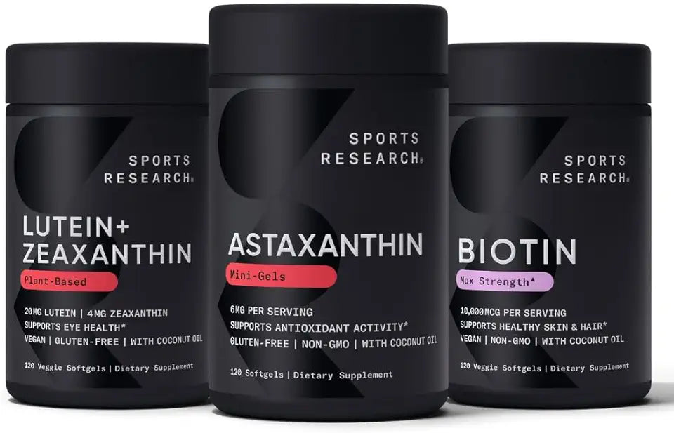 Biotin Lutein Zeaxanthin Astaxanthin Vegan Softgels O623167
