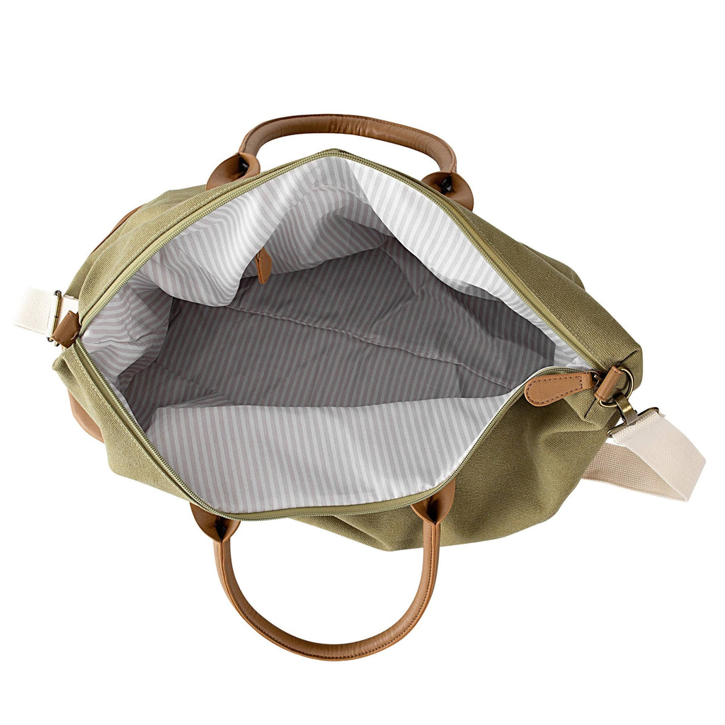 Green Washed Canvas Weekender P679