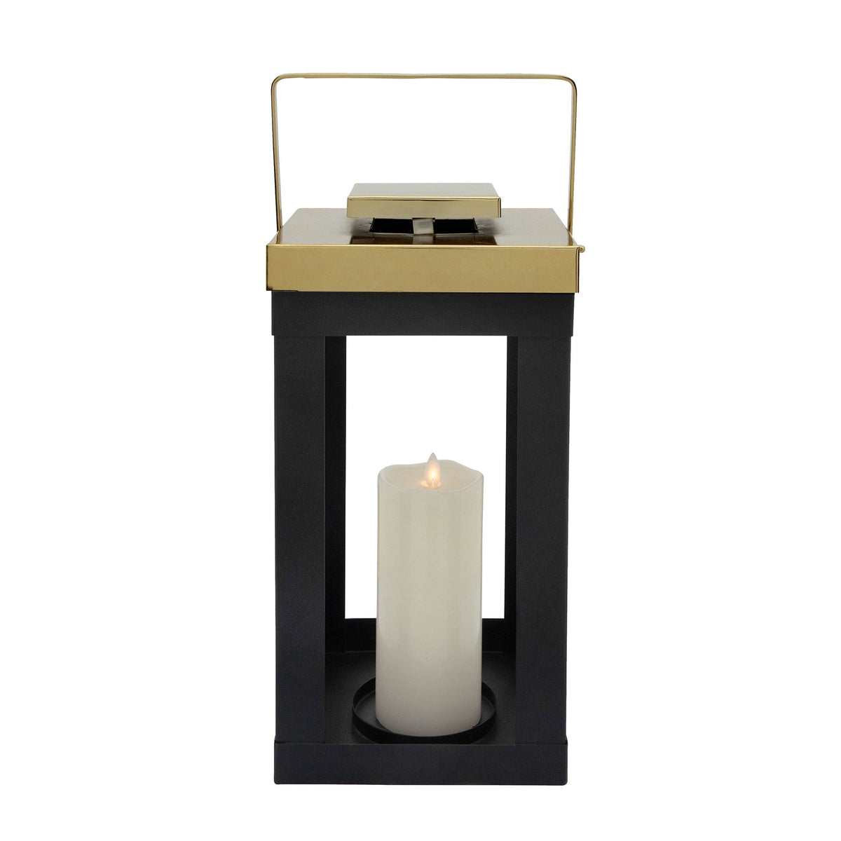 Metal Lantern with Gold Handles T4522