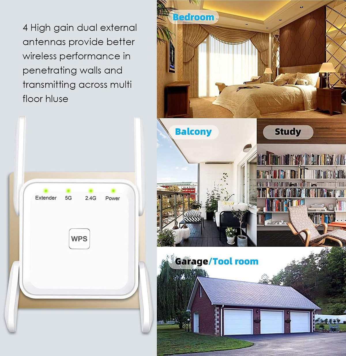 WiFi Extender 1200Mbps Pack of 2 with Ethernet Port V86451