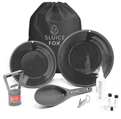 Gold Panning Kit with Carry Bag, 10-Piece Prospecting Tools H227946