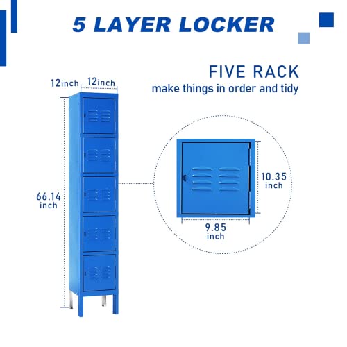 3-Tier Steel Locker 3 Doors Grey K868
