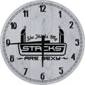 Rustic Distressed Brown Wood Wall Clock I923282