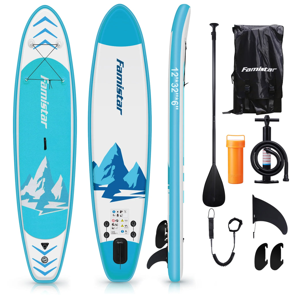 10' Inflatable Stand Up Paddle Board with Adjustable Paddle, Pump & Carrying Backpack B769648