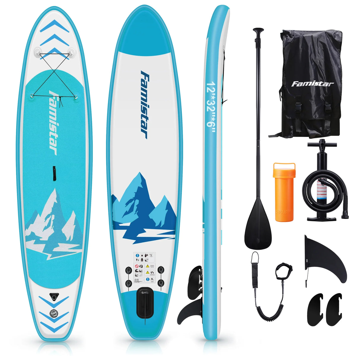 10' Inflatable Stand Up Paddle Board with Adjustable Paddle, Pump & Carrying Backpack B769648