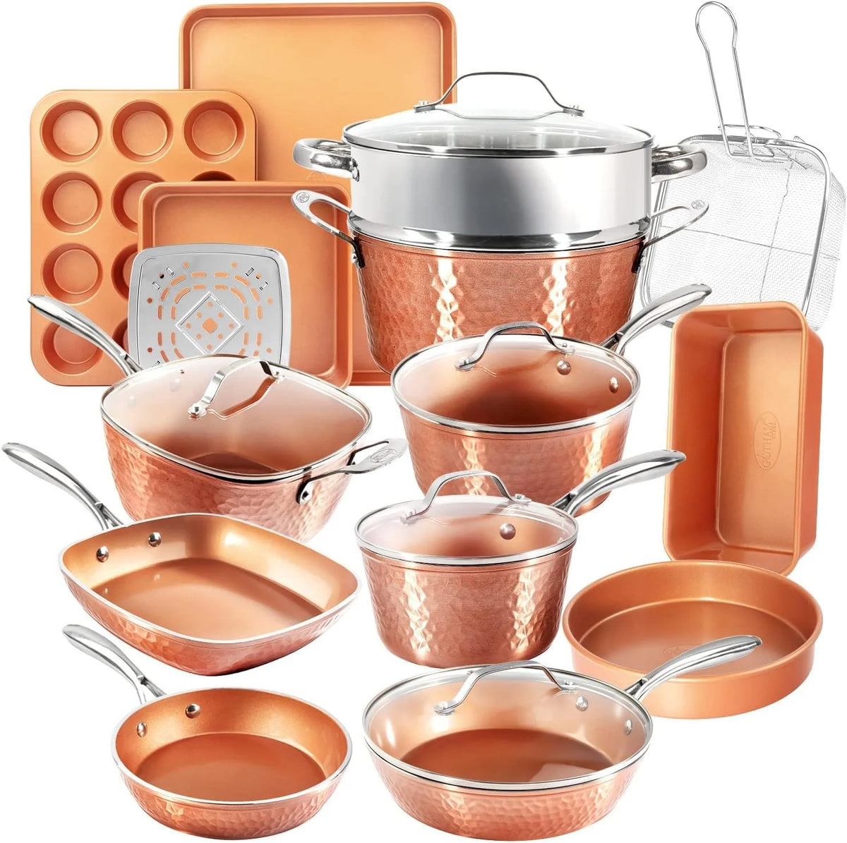 20 Piece Nonstick Ceramic Cookware and Bakeware Set L823556