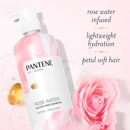 Sulfate Free Shampoo and Conditioner Set Rose Water 17.9 Fl Oz 2 Pack P145
