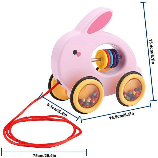 Pull Along Rolling Animal Toy (Rabbit) V81485