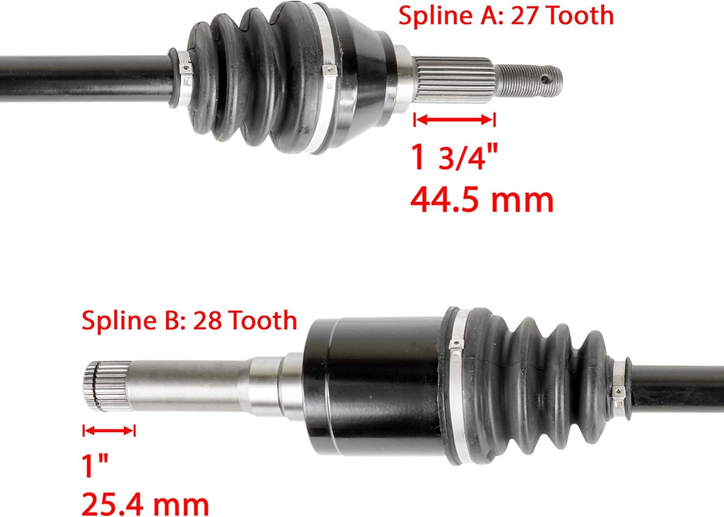 Rear Left Right Complete Cv Joint Axle Pack of 2 Z13753