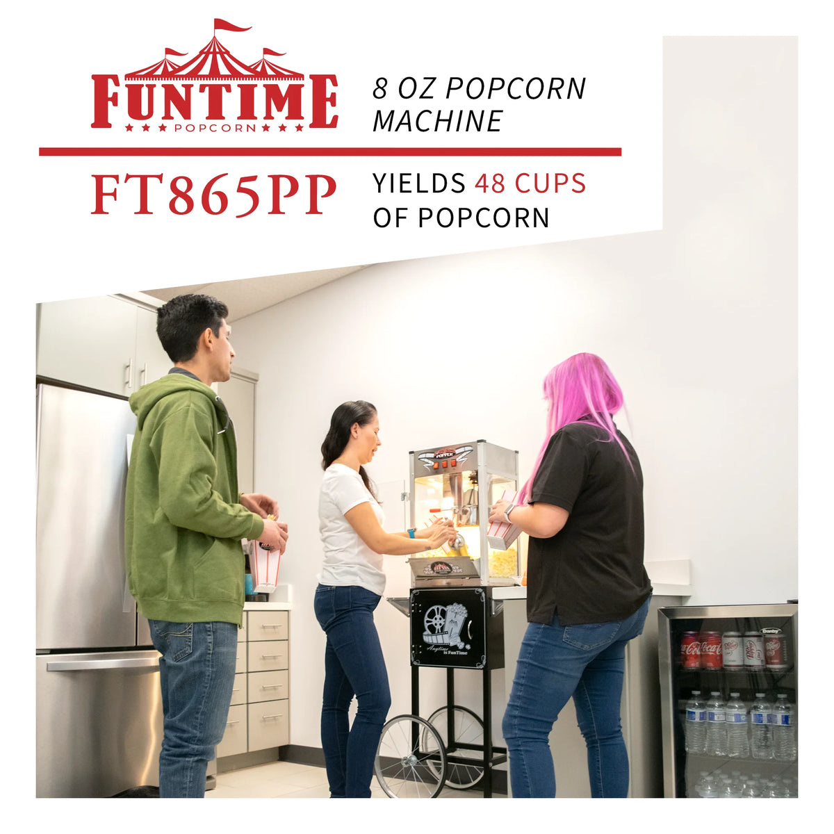 Commercial Popcorn Machine with Cart F909943