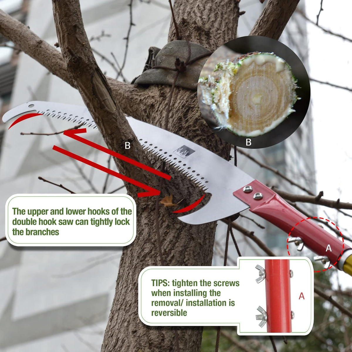 Telescoping Pole Saws for Tree Trimming, Pack of 2 W74774