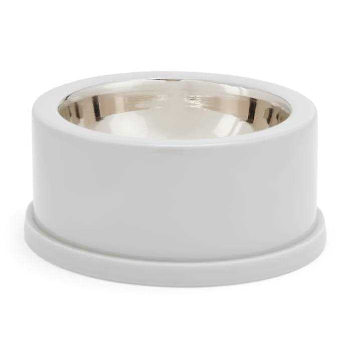 Stainless-Steel Grey Dog Bowl T9938