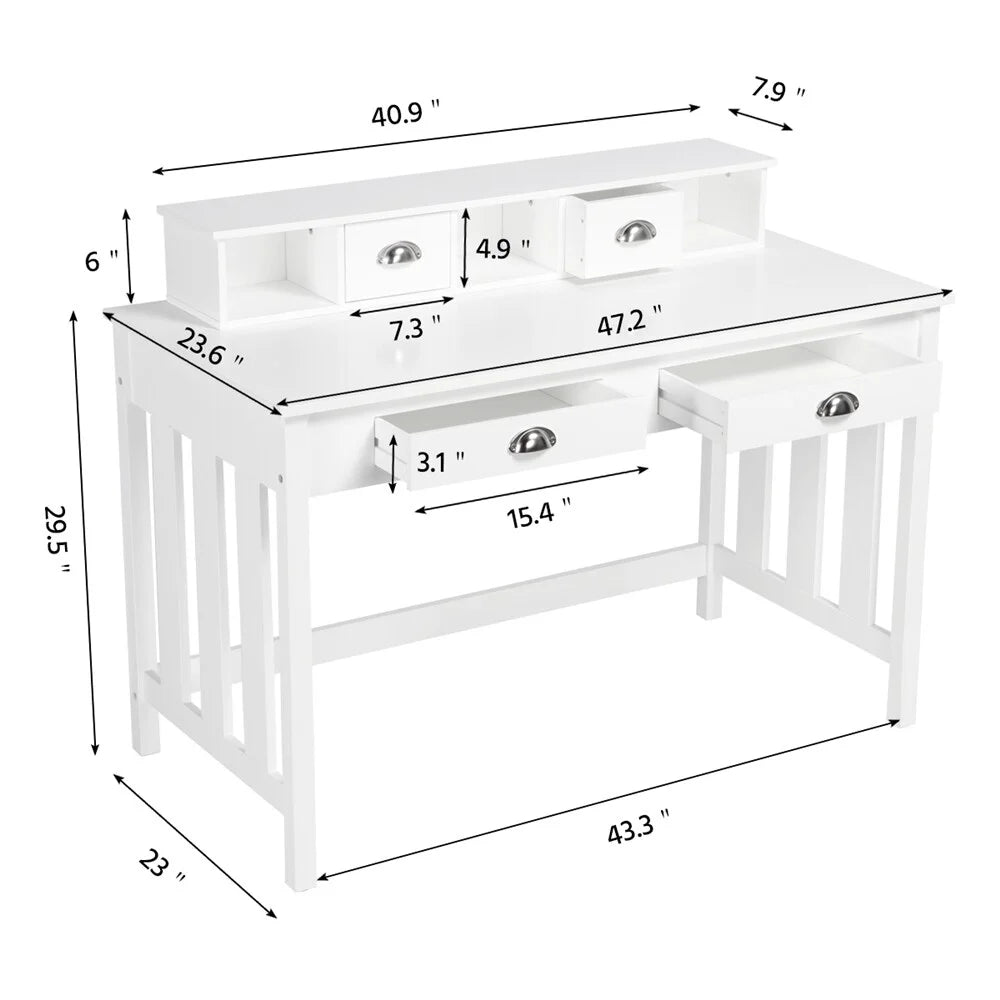 Writing Computer Desk with 4 Drawers M4236