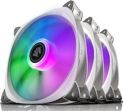 120mm White Argb Case Fans 3pack K123