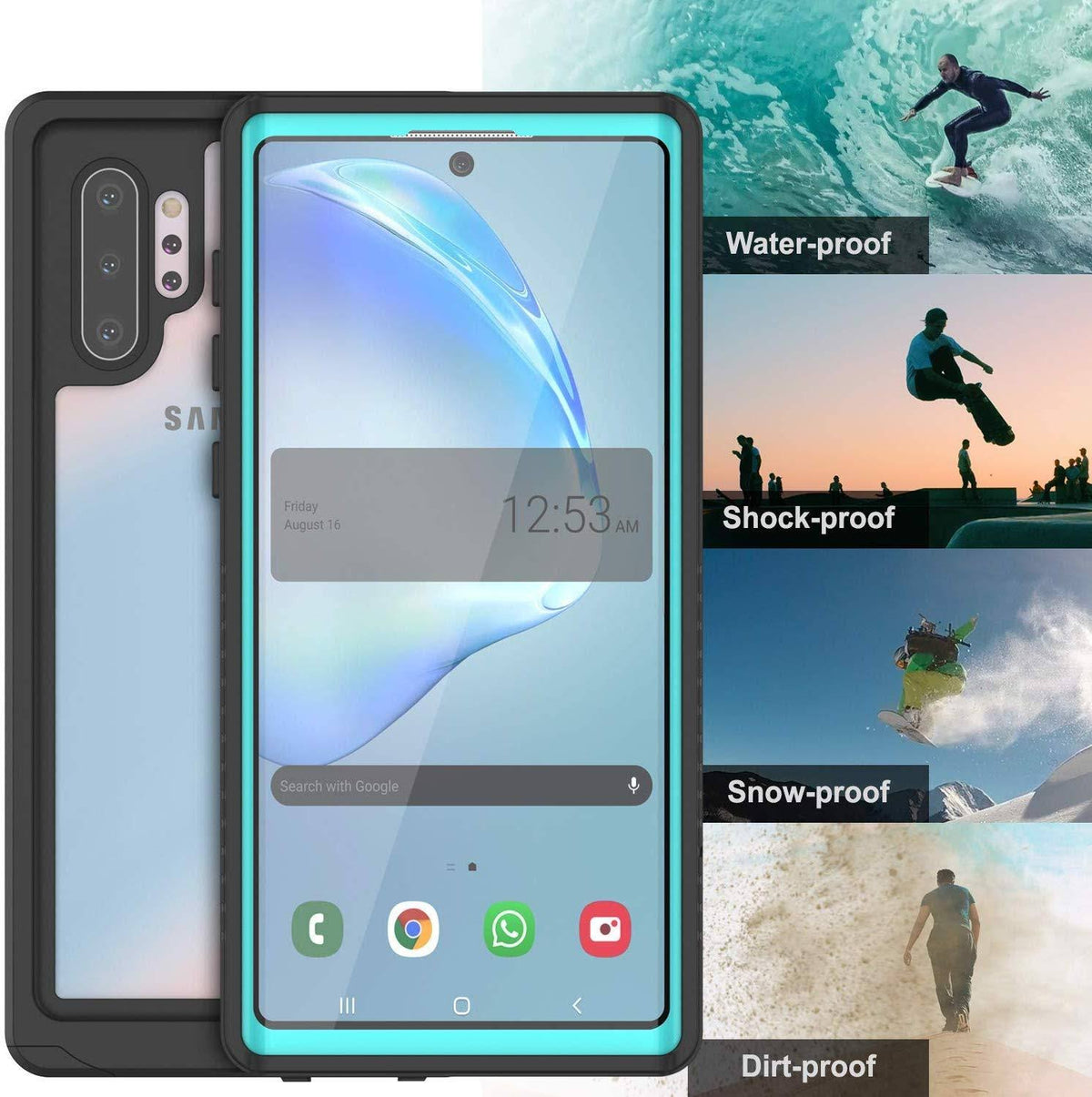 Teal Armor Case with Built in Screen Protector Z6556