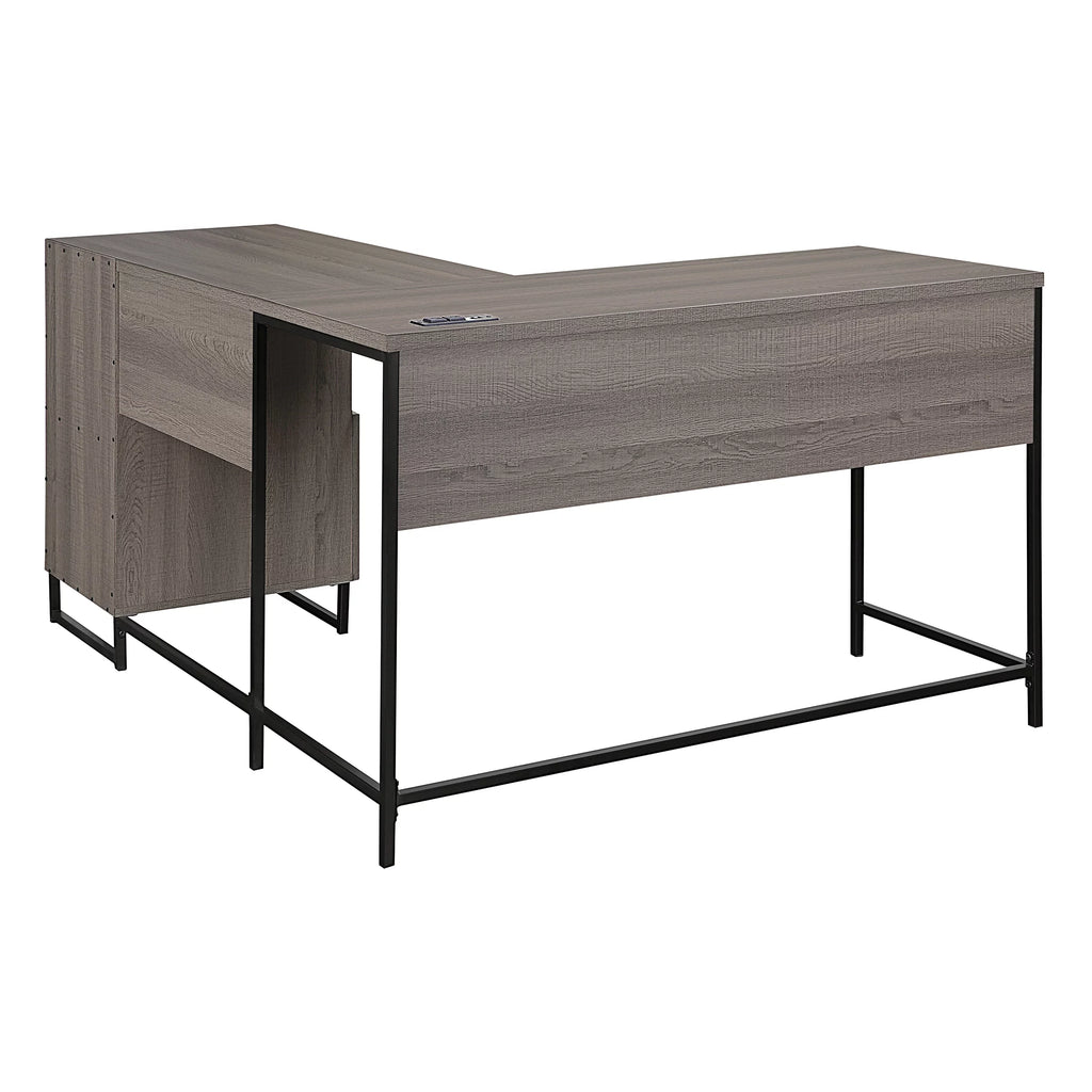 L-Shape Desk with Power and Storage G633