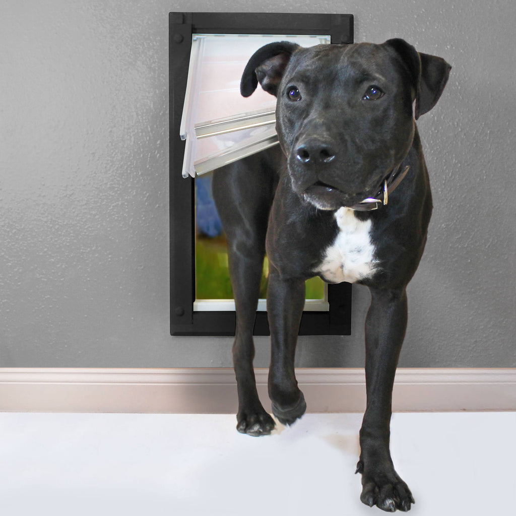 Black Wall Mount Pet Door L425220
