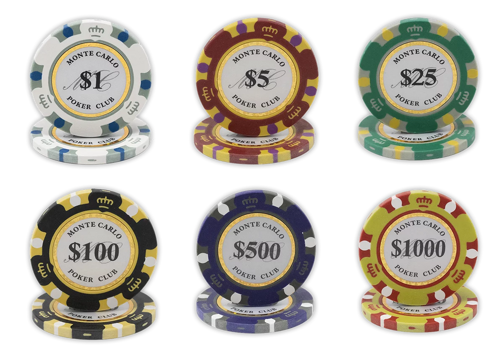 Set of 500 14 Gram 3 Tone Chips with Aluminum Case I497