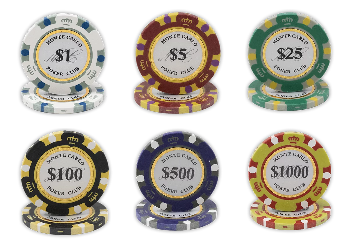 Set of 500 14 Gram 3 Tone Chips with Aluminum Case I497