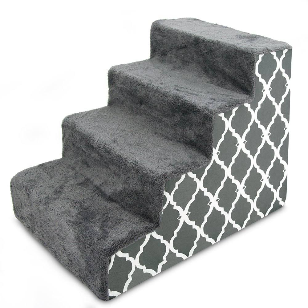 Lattice Print Foam Cat & Dog Stairs E8784
