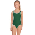 Deep Green Kids One Piece Swimsuit (6X) Y937