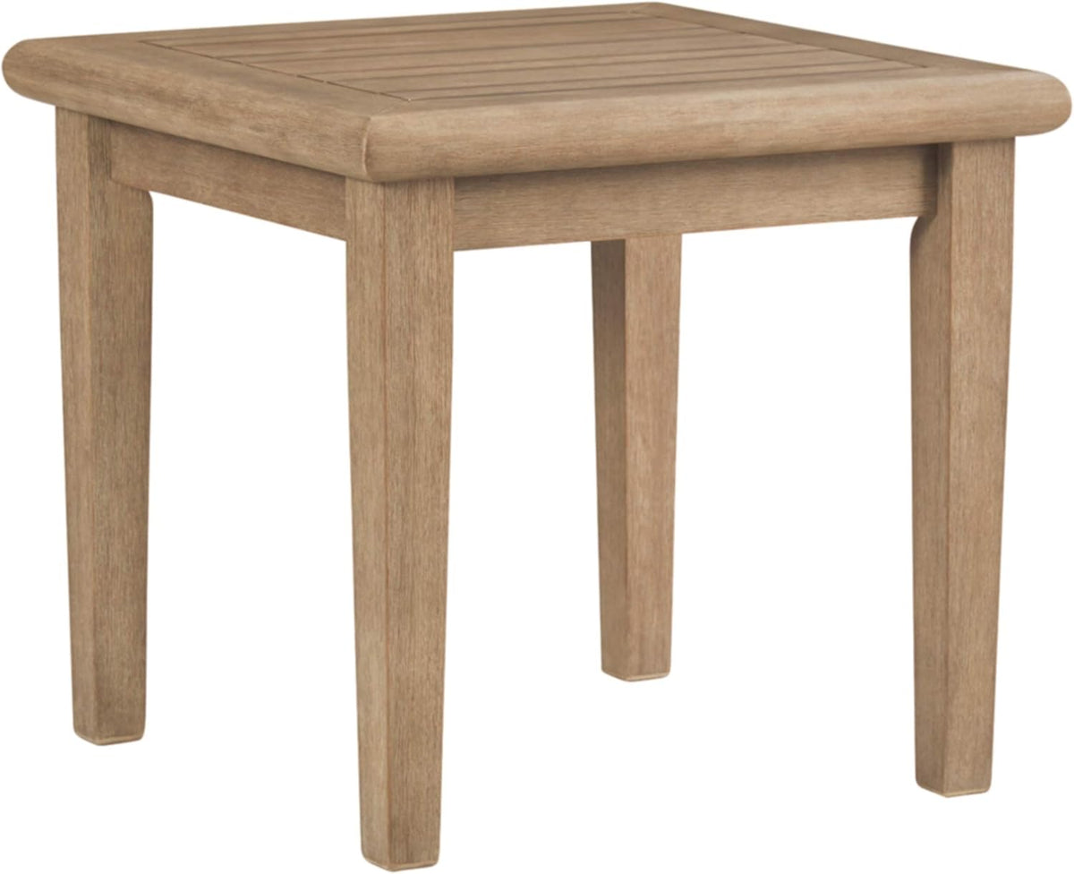 Eucalyptus Wood Square End Table L8110