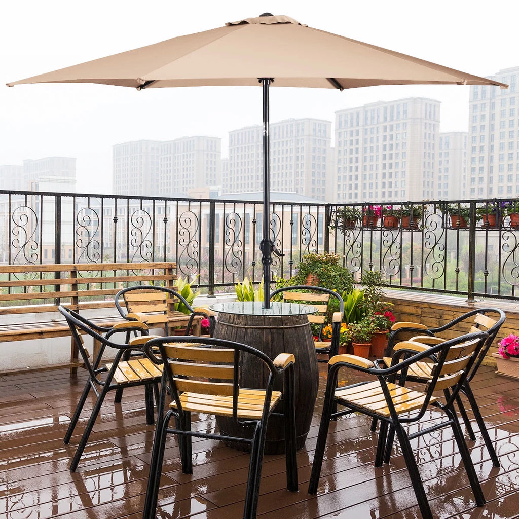 10FT Beige Patio Umbrella H60941