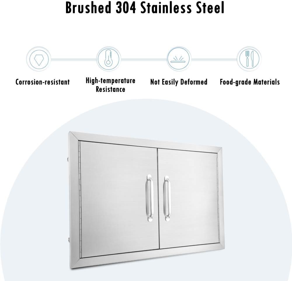 Stainless Steel Double Access Door 24 W X 24 H V8013