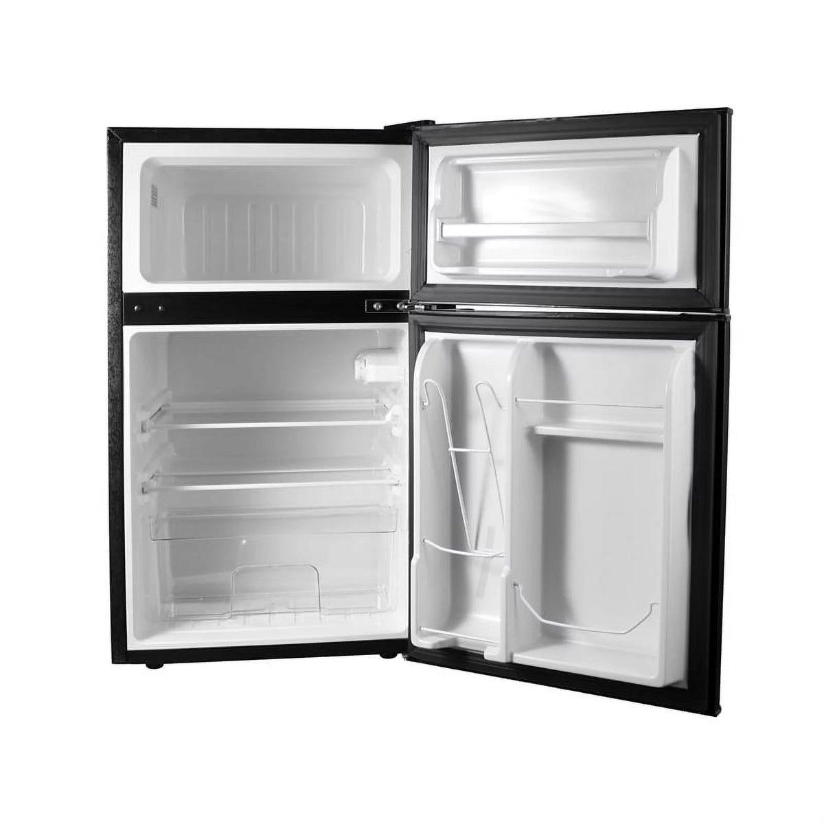 2 Door Mini Freestanding Refrigerator with Freezer in Black G9618