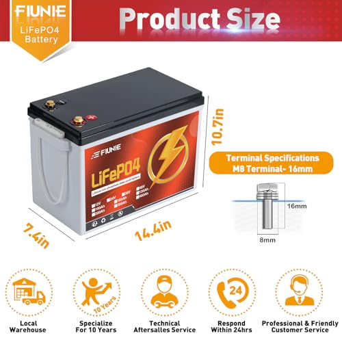 12V 100Ah LiFePO4 Deep Cycle Battery with Bluetooth A90282