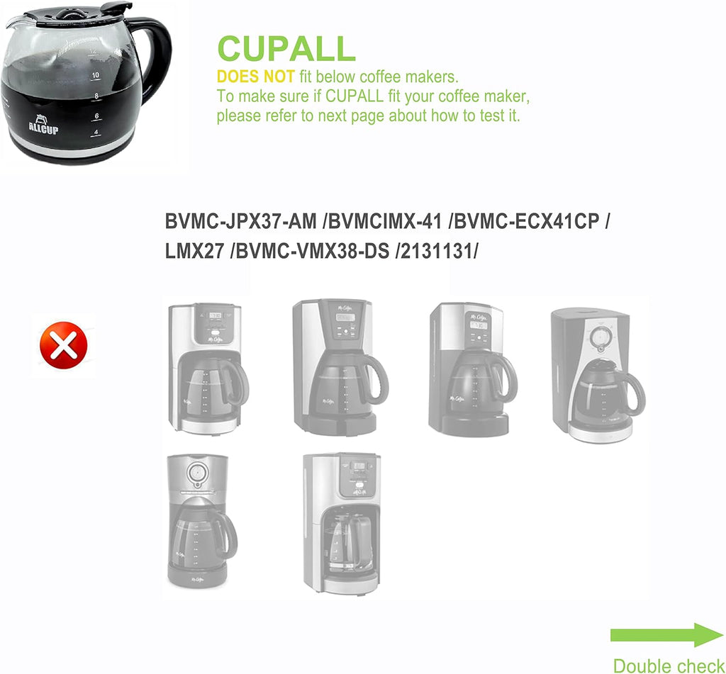 12-CUP Glass Carafe Black Handle X41339