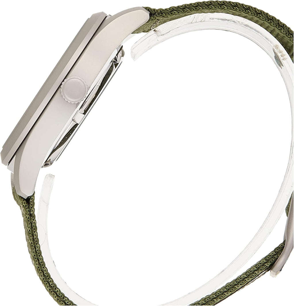 Green 42 mm Automatic Analogue Watch with Fabric Strap Q2353
