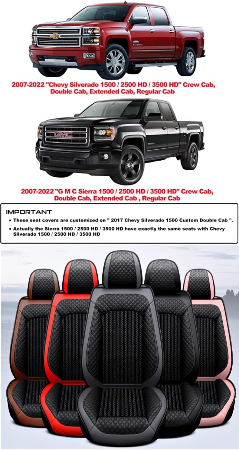 Gray Waterproof Leather Front Seat Covers for Pickup Truck W7666