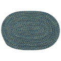 Green Reversible Oval Area Throw Rug F1316
