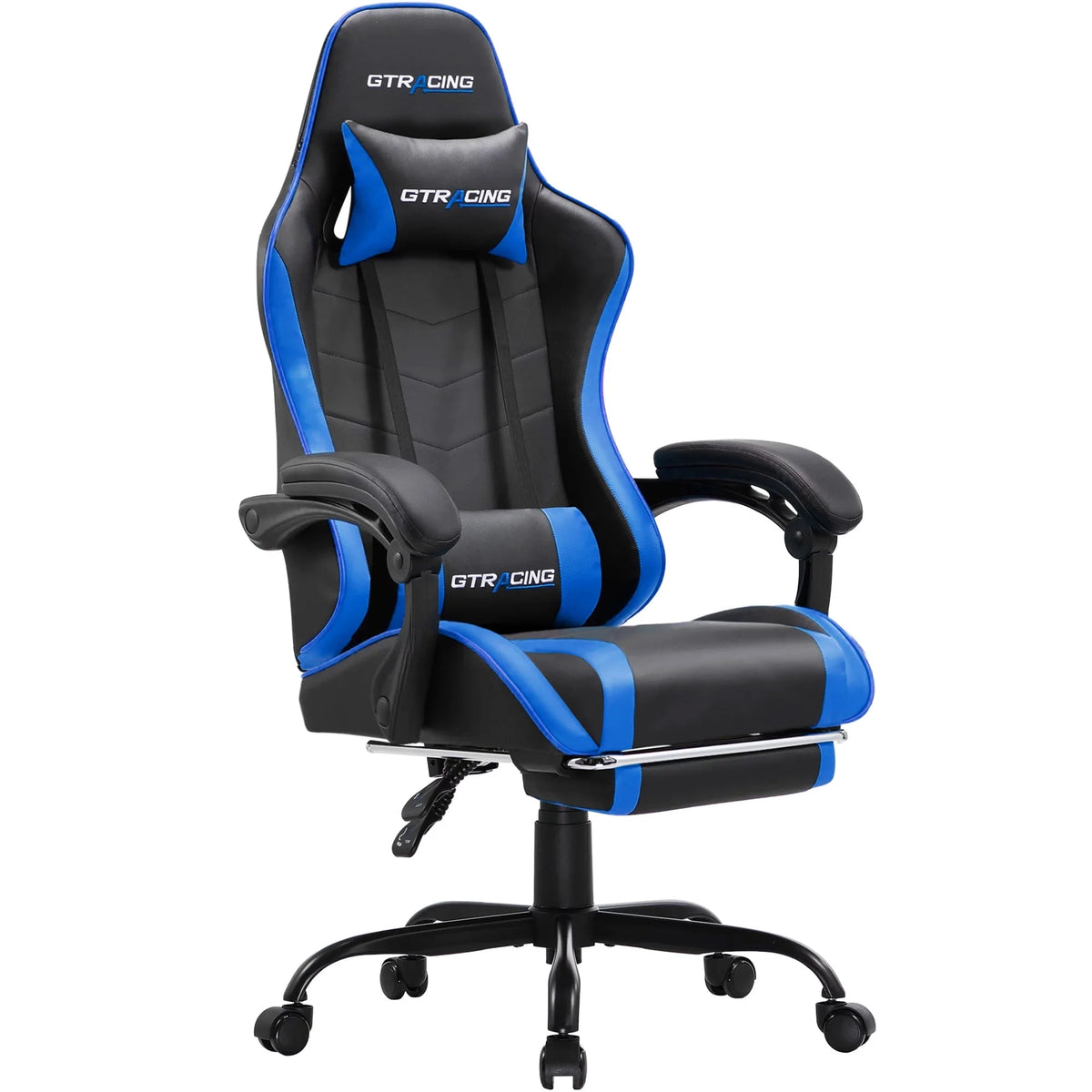 White Gaming Chair with Footrest K450278