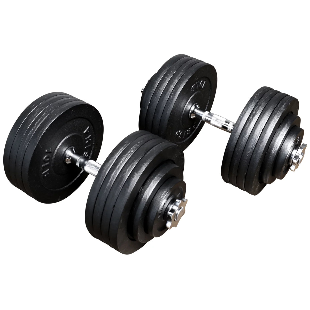 Adjustable Weight Dumbbells Set with Cast Iron Plates Z20786