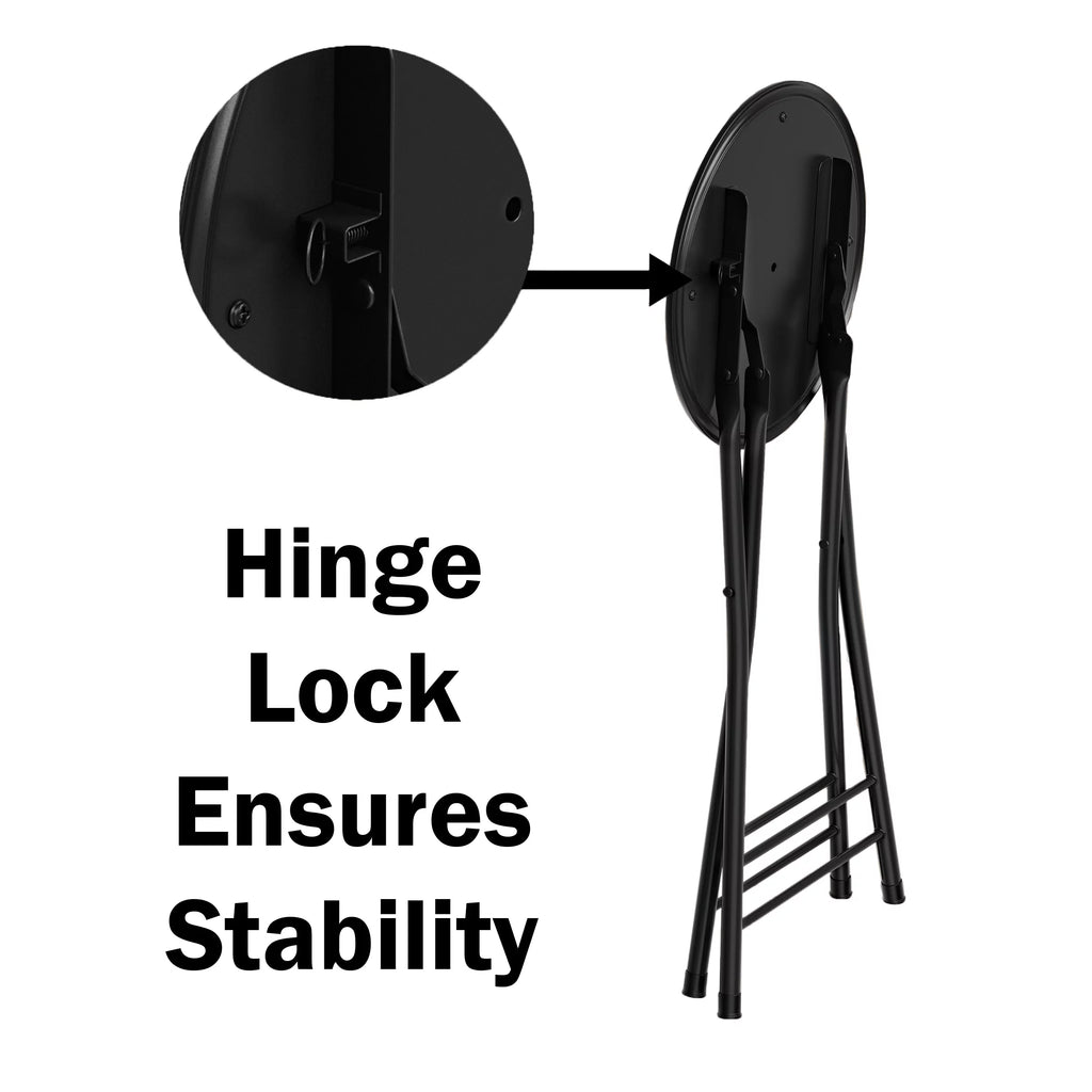 Black 24-inch Folding Stool Z865192