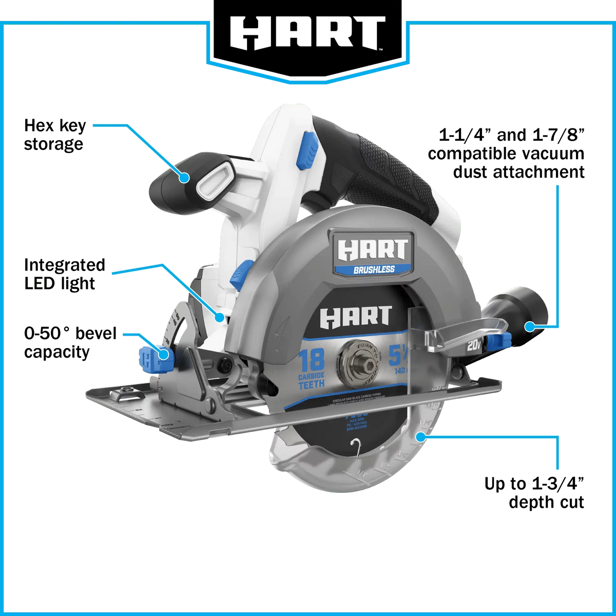 20-Volt Brushless Compact Circular Saw K2502