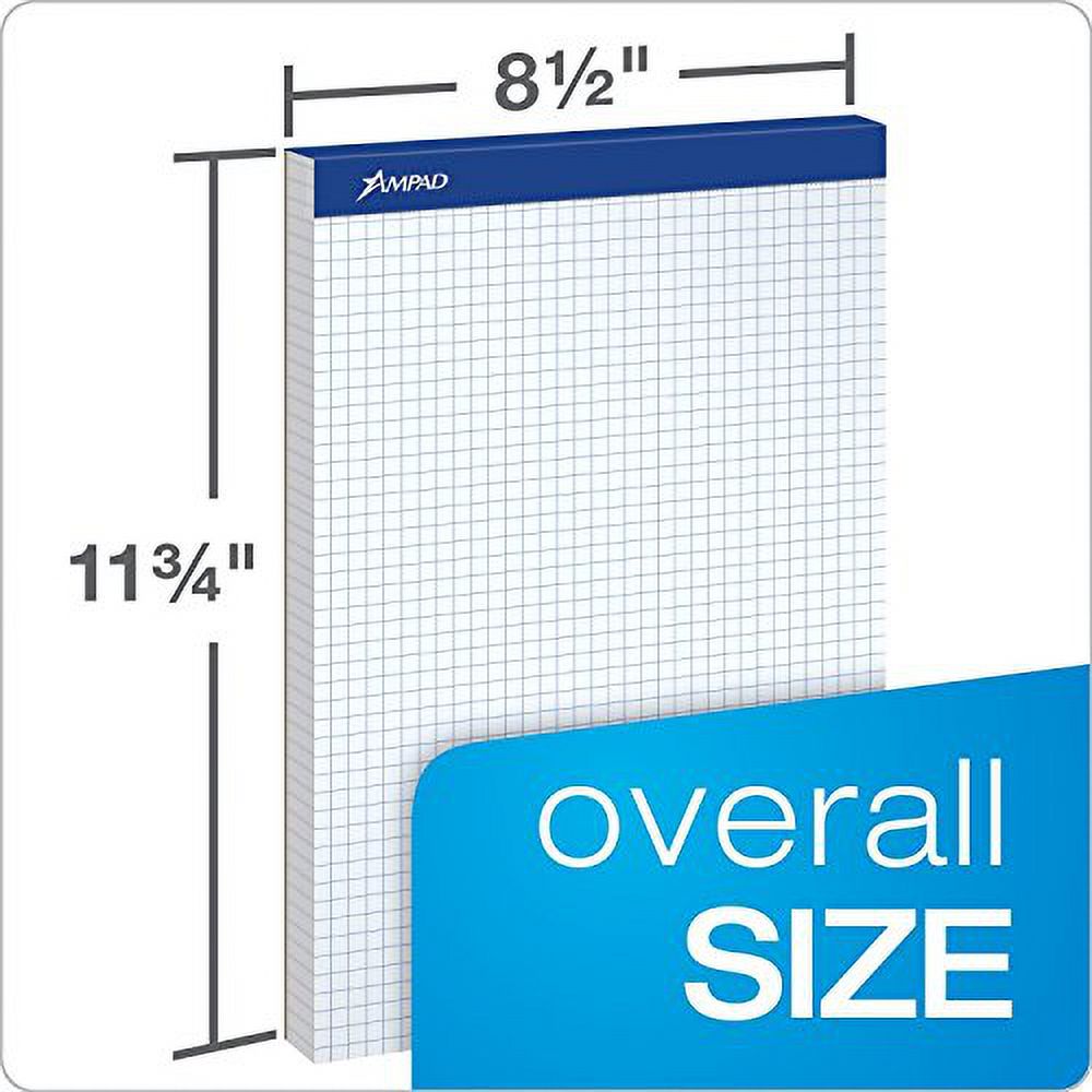 Quadrille Double Pad, 8 1/2 X 11 3/4, White, 2 Pack J57854