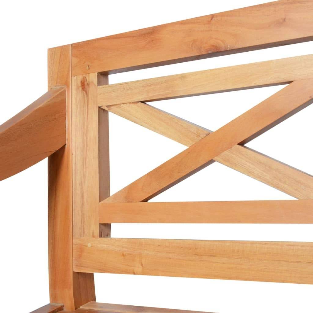 Solid Mahogany Wood White Bench W3129