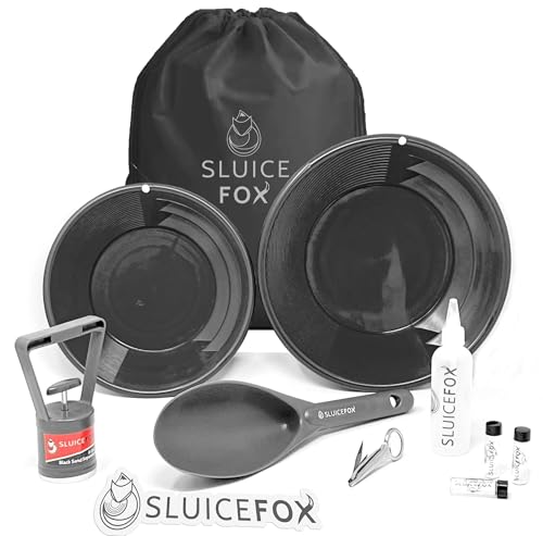 Gold Panning Kit with Carry Bag, 10-Piece Prospecting Tools H227946